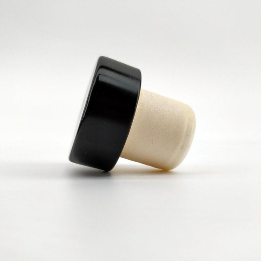 Black Cork Lid Stopper for Spirit Glass Bottle - KegLand