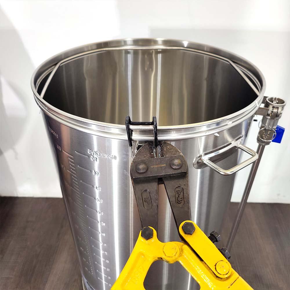 BrewZilla + DigiBoil S.S Adjustable Lid Clamps - Short (4pcs/set) - KegLand