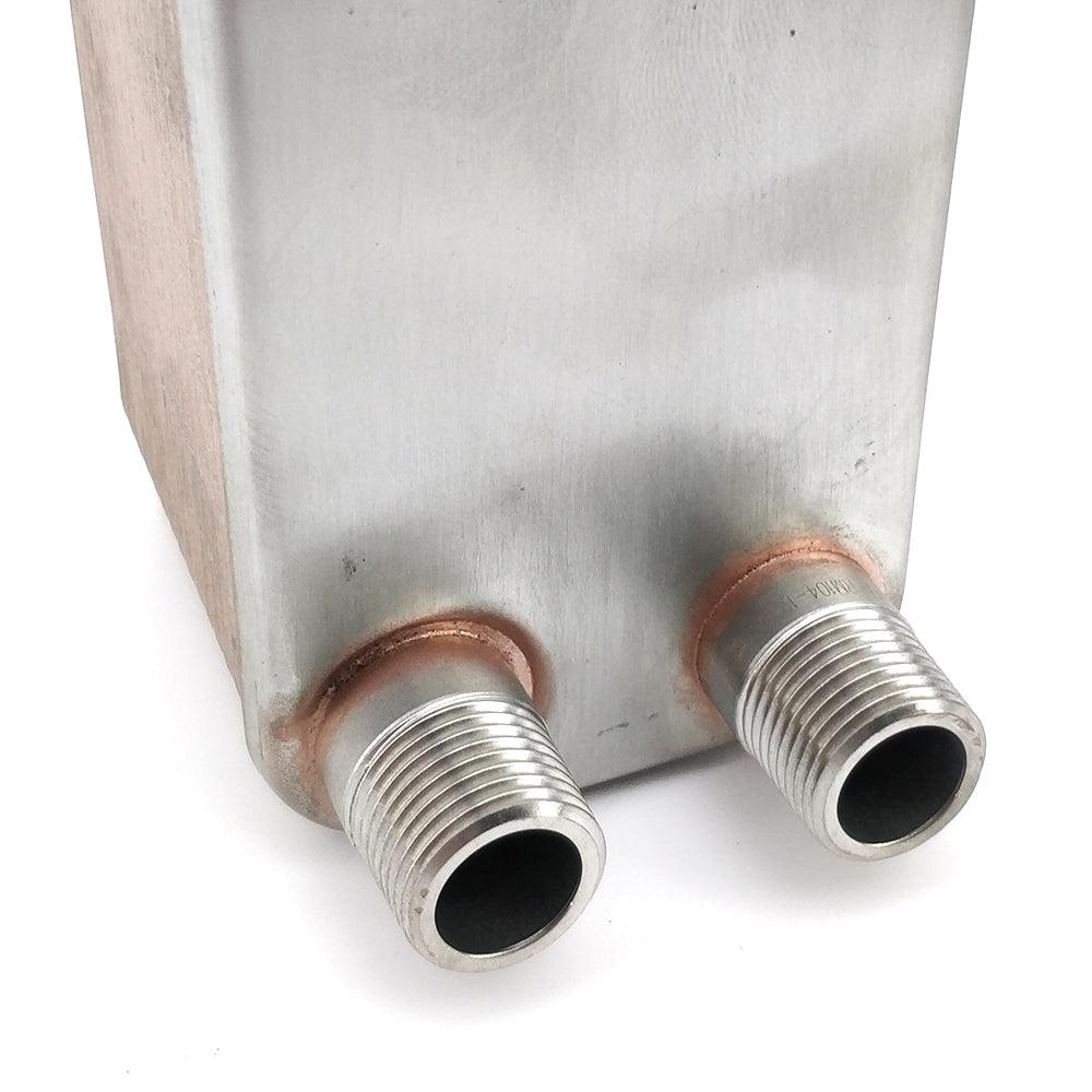 Chillout Threaded MKIV Counterflow Plate Heat Exchanger (30 plate) 1/2Inch Male - KegLand