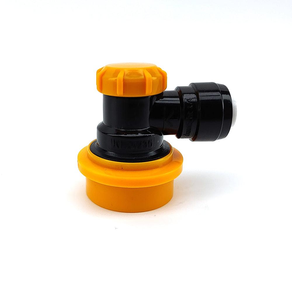 duotight 6.35mm (1/4) x Ball Lock Disconnect - (Black + Yellow Liquid) - KegLand