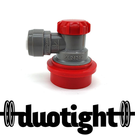 duotight 6.35mm (1/4) x Ball Lock Disconnect - (Grey + Red Gas) - KegLand