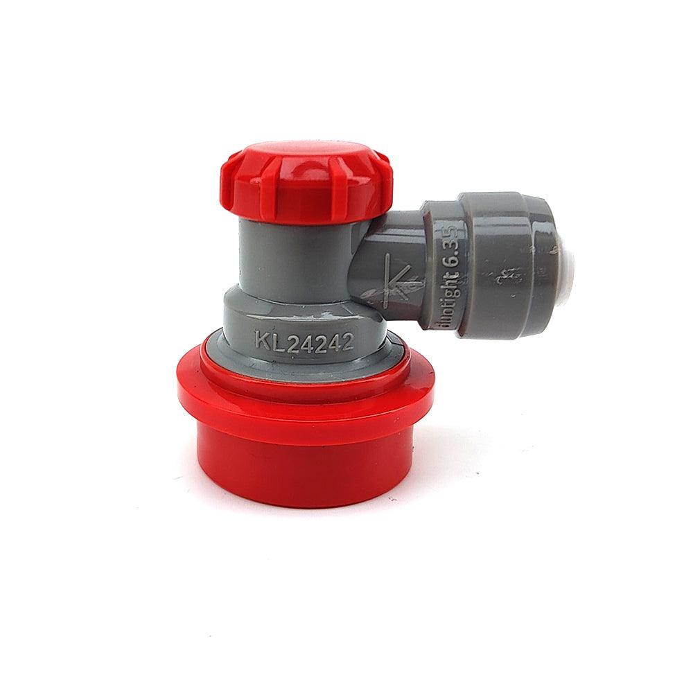 duotight 6.35mm (1/4) x Ball Lock Disconnect - (Grey + Red Gas) - KegLand