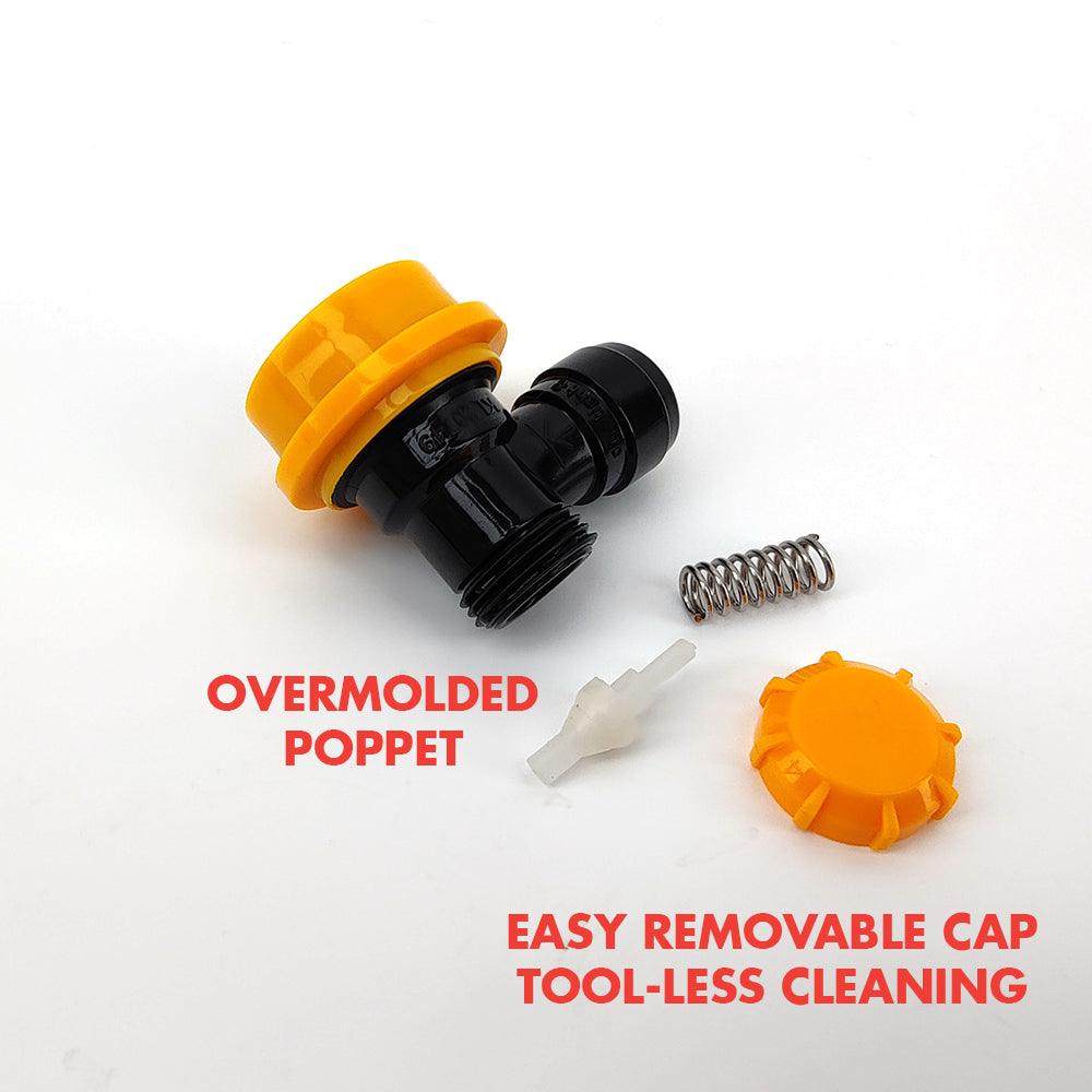 duotight 8mm (5/16) x Ball Lock Disconnect - (Black + Yellow Liquid) - KegLand