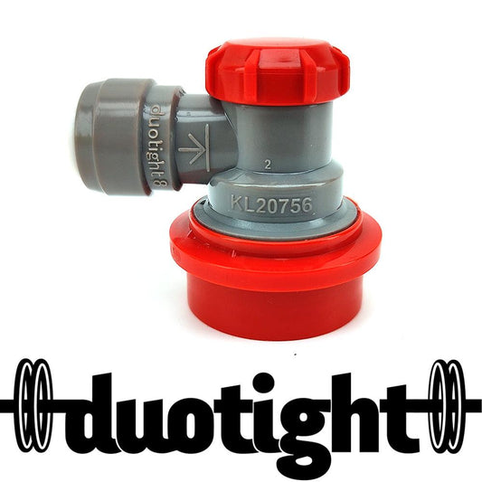 duotight 8mm (5/16) x Ball Lock Disconnect - (Grey + Red Gas) - KegLand