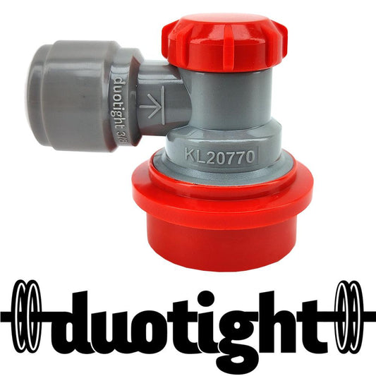 duotight 9.5mm (3.8) x Ball Lock Disconnect - (Grey + Red Gas) - KegLand