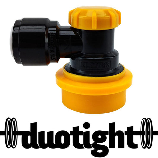 duotight 9.5mm (3/8) x Ball Lock Disconnect - (Black + Yellow Liquid) - KegLand