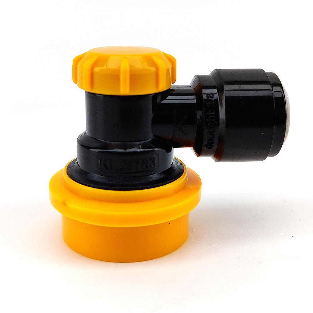 duotight 9.5mm (3/8) x Ball Lock Disconnect - (Black + Yellow Liquid) - KegLand