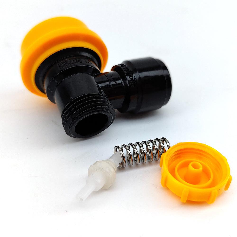 duotight 9.5mm (3/8) x Ball Lock Disconnect - (Black + Yellow Liquid) - KegLand