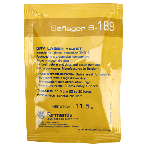Fermentis SafLager S-189 Yeast - 11.5g