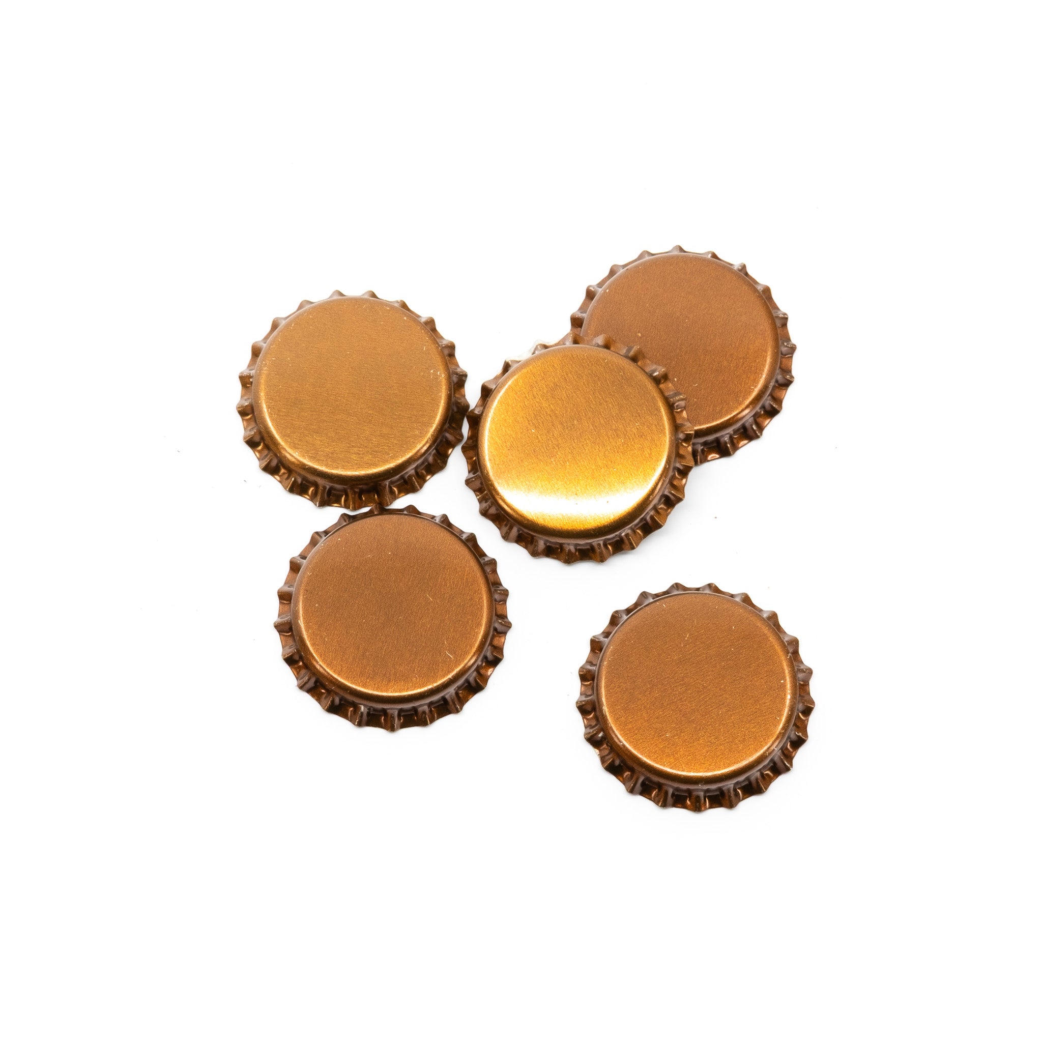 Crown Caps 26 mm Brown Metallic 100pcs