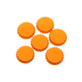 Crown Caps 26 mm Orange 100pcs