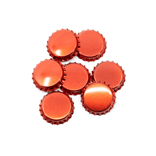 Crown Caps 26 mm Red Metallic 100pcs