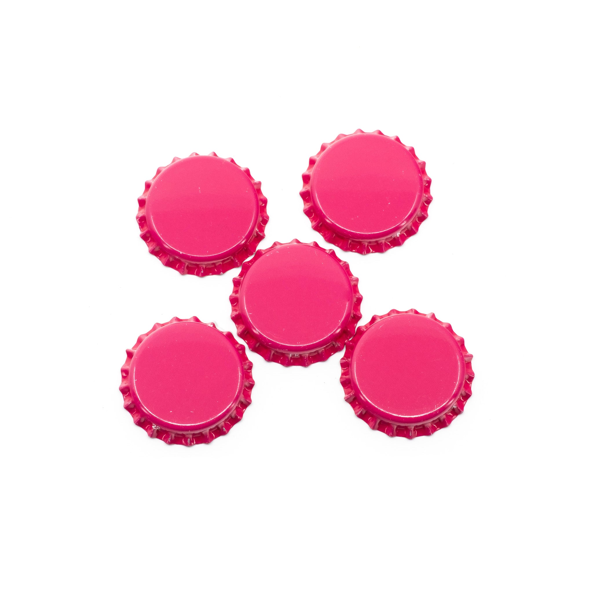Crown Caps 26 mm Pink Magenta 100pcs