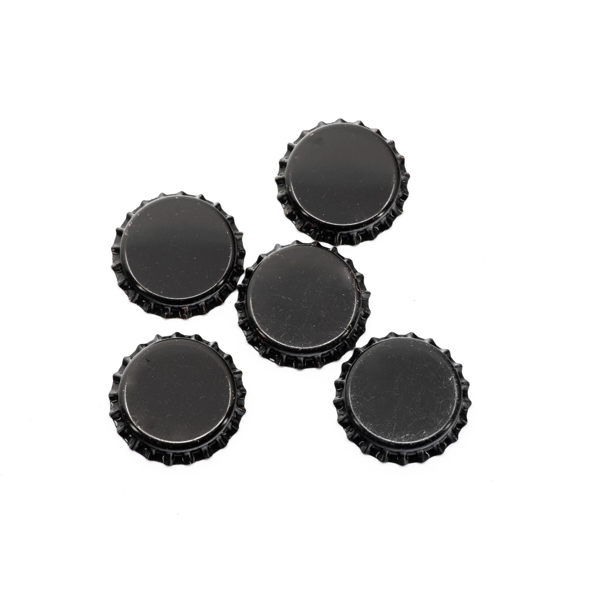 Crown Caps 26 mm Black 100pcs