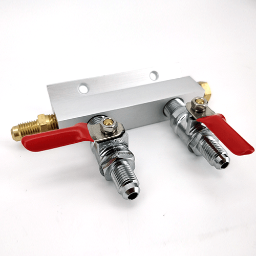 Gas Line Manifold Splitter 2 ways (MFL Thread) - KegLand