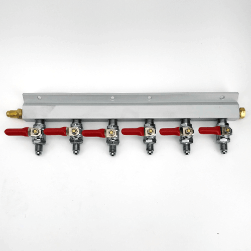 Gas Line Manifold Splitter 6 ways (MFL Thread) - KegLand