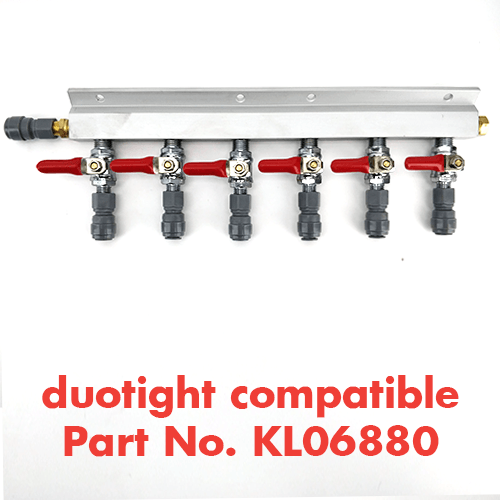 Gas Line Manifold Splitter 6 ways (MFL Thread) - KegLand