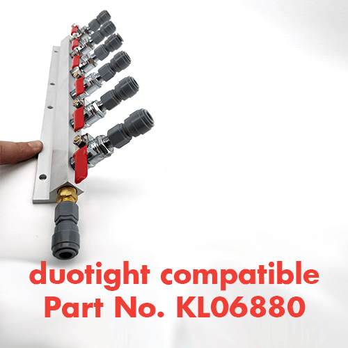 Gas Line Manifold Splitter 6 ways (MFL Thread) - KegLand