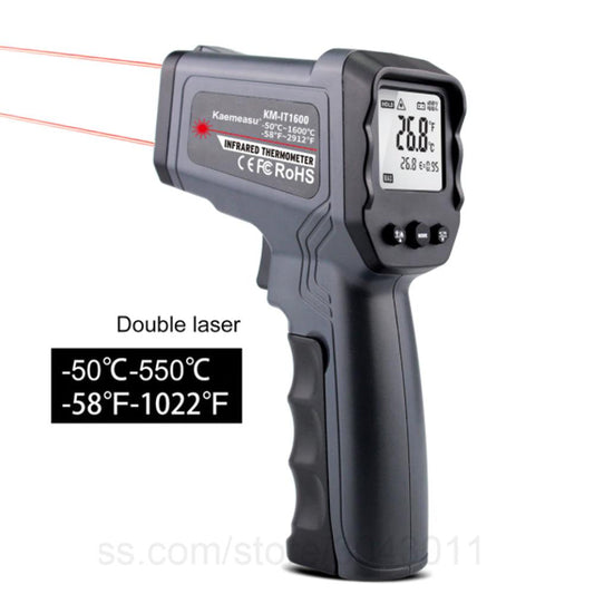 Infrared Thermometer Gun -50C to +580C (Black) - KegLand