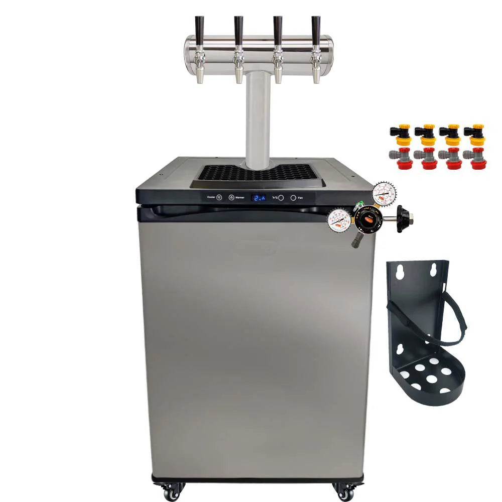 Quadruple T-BAR 4 Tap Series  X.1 Kegerator Bundle