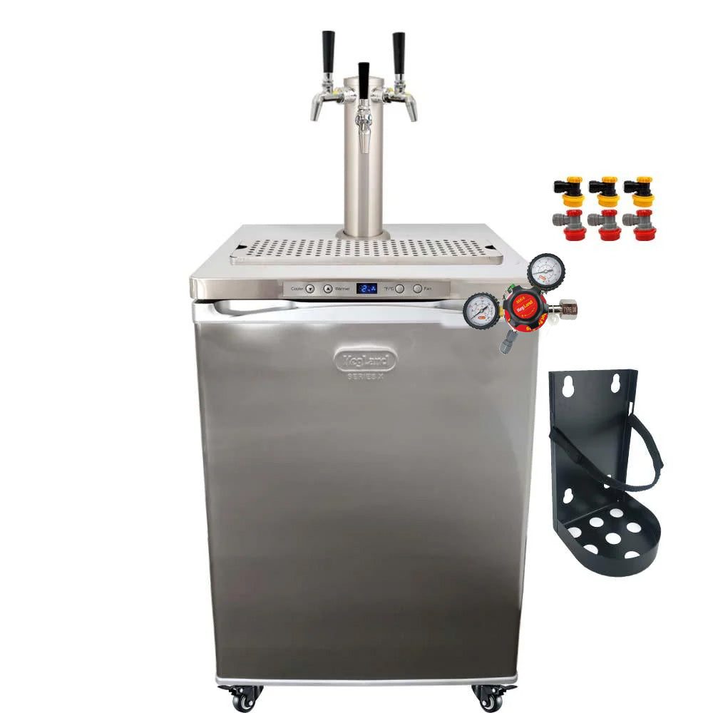Triple Tap Series X.1 Stainless steel Kegerator Bundle