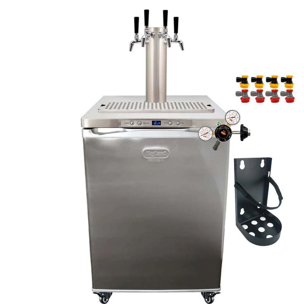 Quadruple Tap Series X.1 Stainless steel Kegerator Bundle