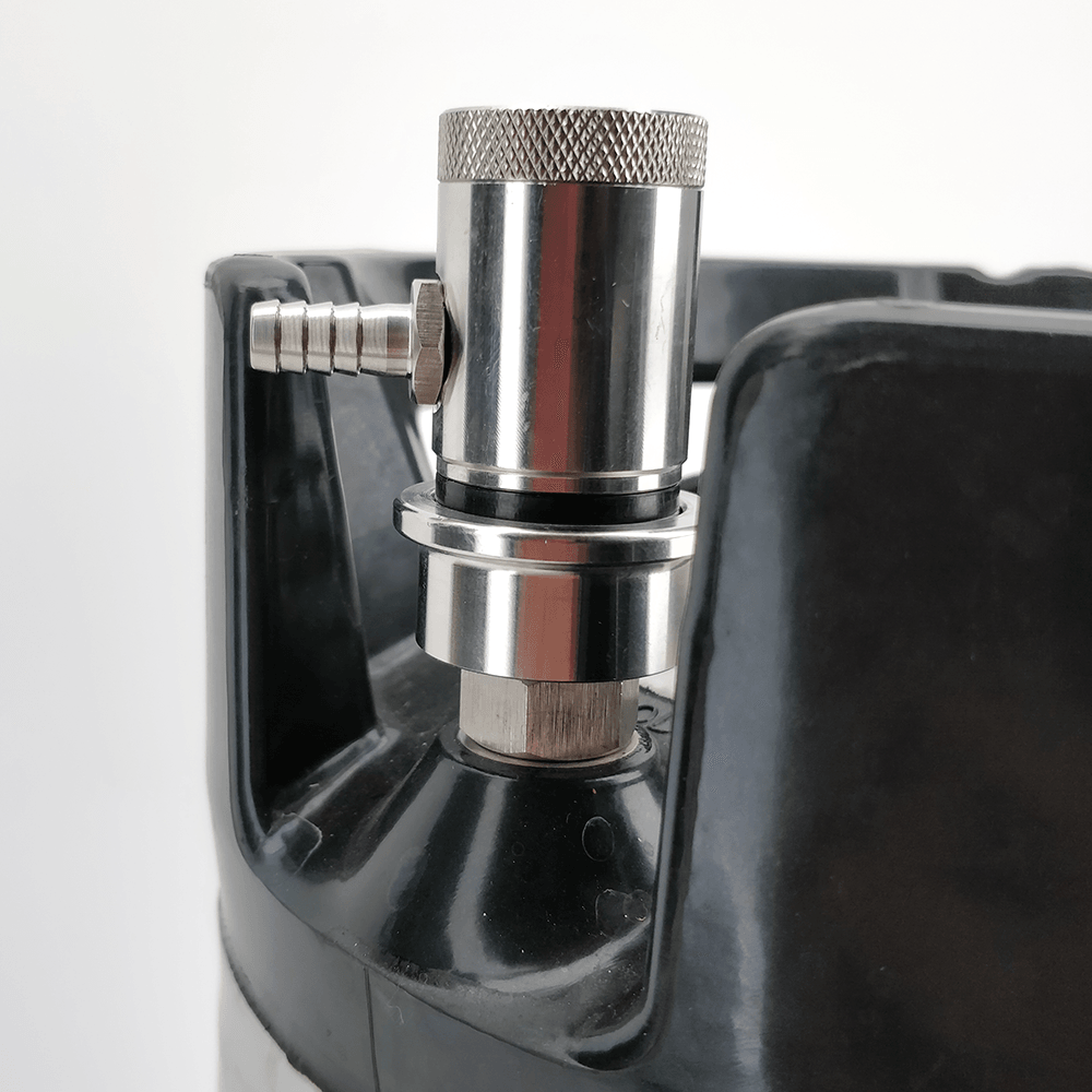 Machined Stainless Ball Lock Disconnect - Barb (Black/Liquid) - KegLand