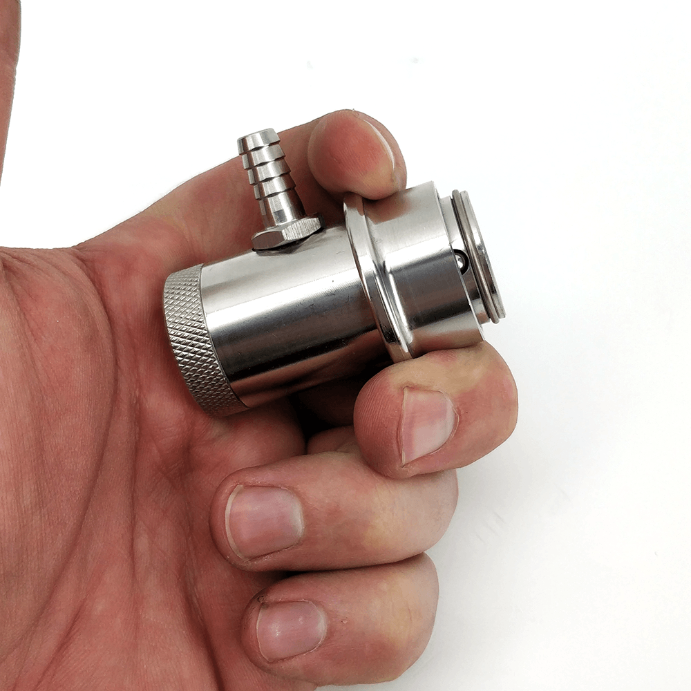 Machined Stainless Ball Lock Disconnect - Barb (Black/Liquid) - KegLand