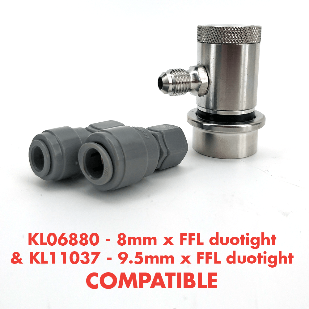 Machined Stainless Ball Lock Disconnect - MFL Thread (Black/Liquid) - KegLand