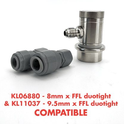 Machined Stainless Ball Lock Disconnect - MFL Thread (Grey/Gas) - KegLand