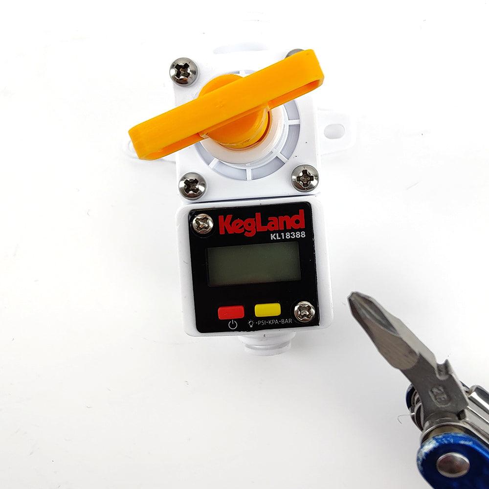 Mini Digital Illuminated Gauge 27mm x 27mm x 8mm 0-100psi High Accuracy - KegLand