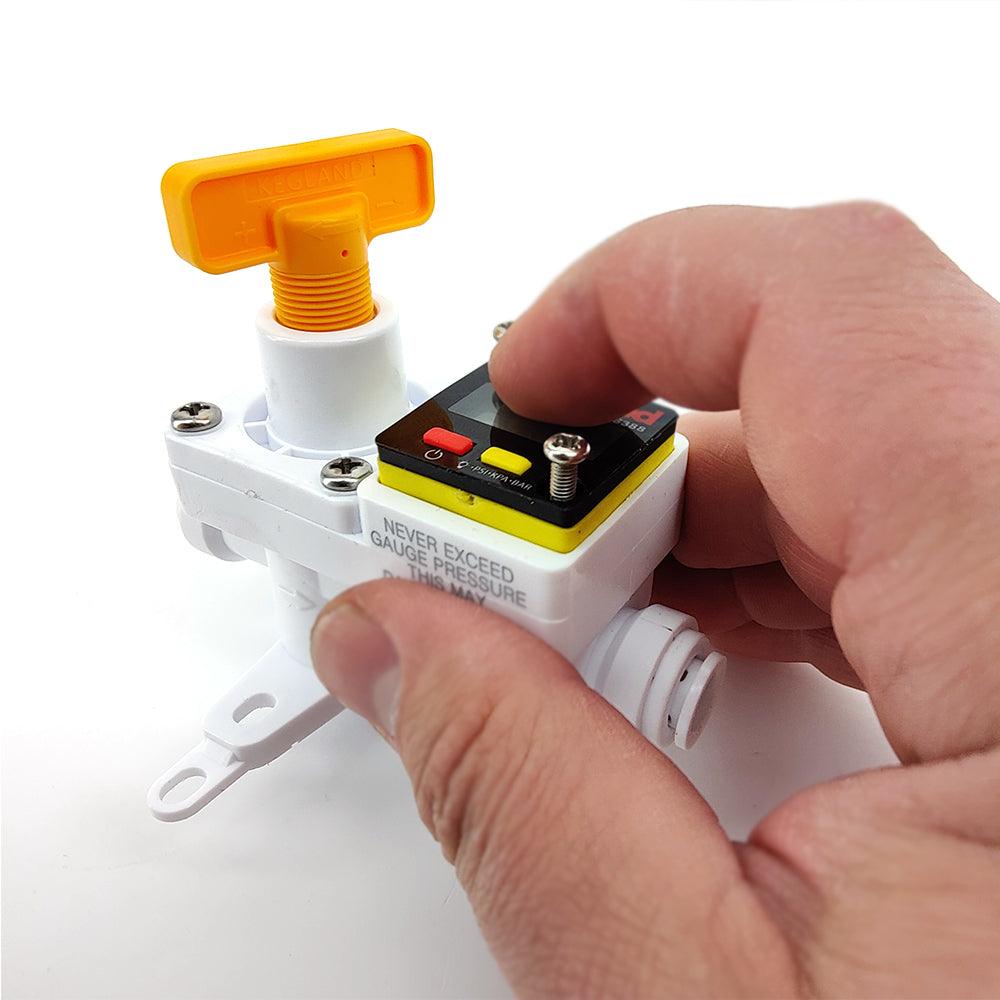 Mini Digital Illuminated Gauge 27mm x 27mm x 8mm 0-100psi High Accuracy - KegLand