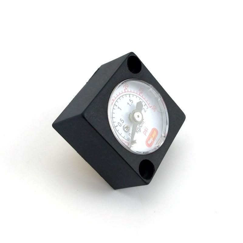Mini gauge 27mm x 27mm x 8mm Radial Stem - 0-30psi - KegLand