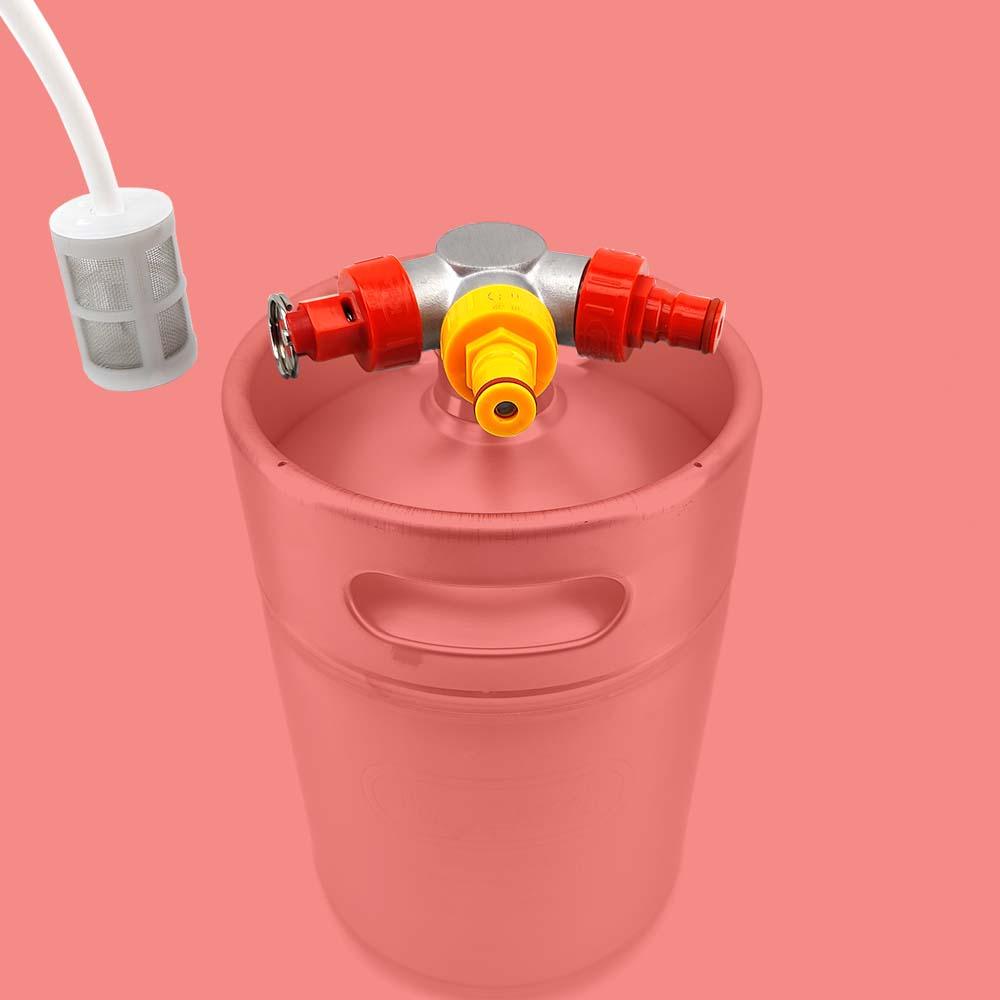 Mini Keg SS Low Profile Ball Lock Tapping Head Kit - KegLand