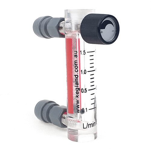 Oxygen flow meter Including duotight - 8mm (5/16) x FFL - KegLand