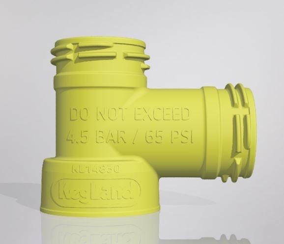 PCO1881 Carbonation Cap Tee Adapter (Female x Male x Male) - KegLand