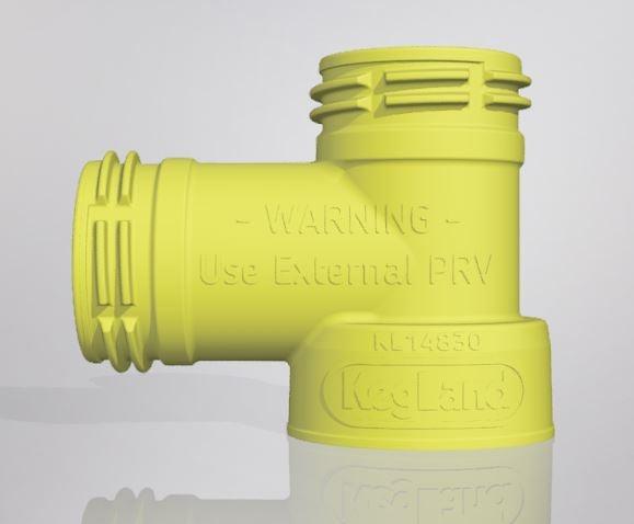 PCO1881 Carbonation Cap Tee Adapter (Female x Male x Male) - KegLand