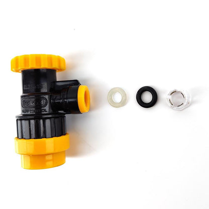 POK duotight 8mm x Flow Control Ball Lock Disconnect (Liquid Black + Yellow) - KegLand