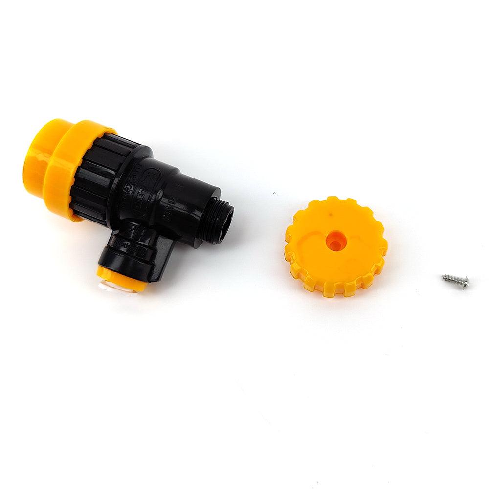 POK duotight 8mm x Flow Control Ball Lock Disconnect (Liquid Black + Yellow) - KegLand