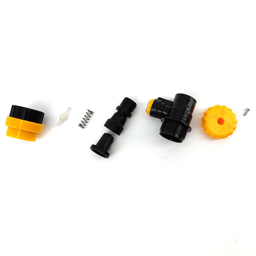 POK duotight 8mm x Flow Control Ball Lock Disconnect (Liquid Black + Yellow) - KegLand