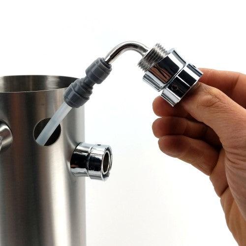 Quadruple Tap Brushed Stainless Font Kit (Without Tap) - KegLand