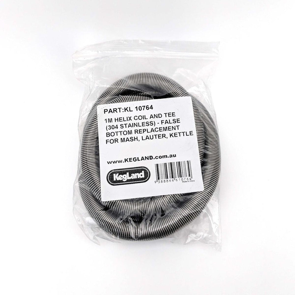 Stainless steel Helix Coil 1m with Tee - KegLand