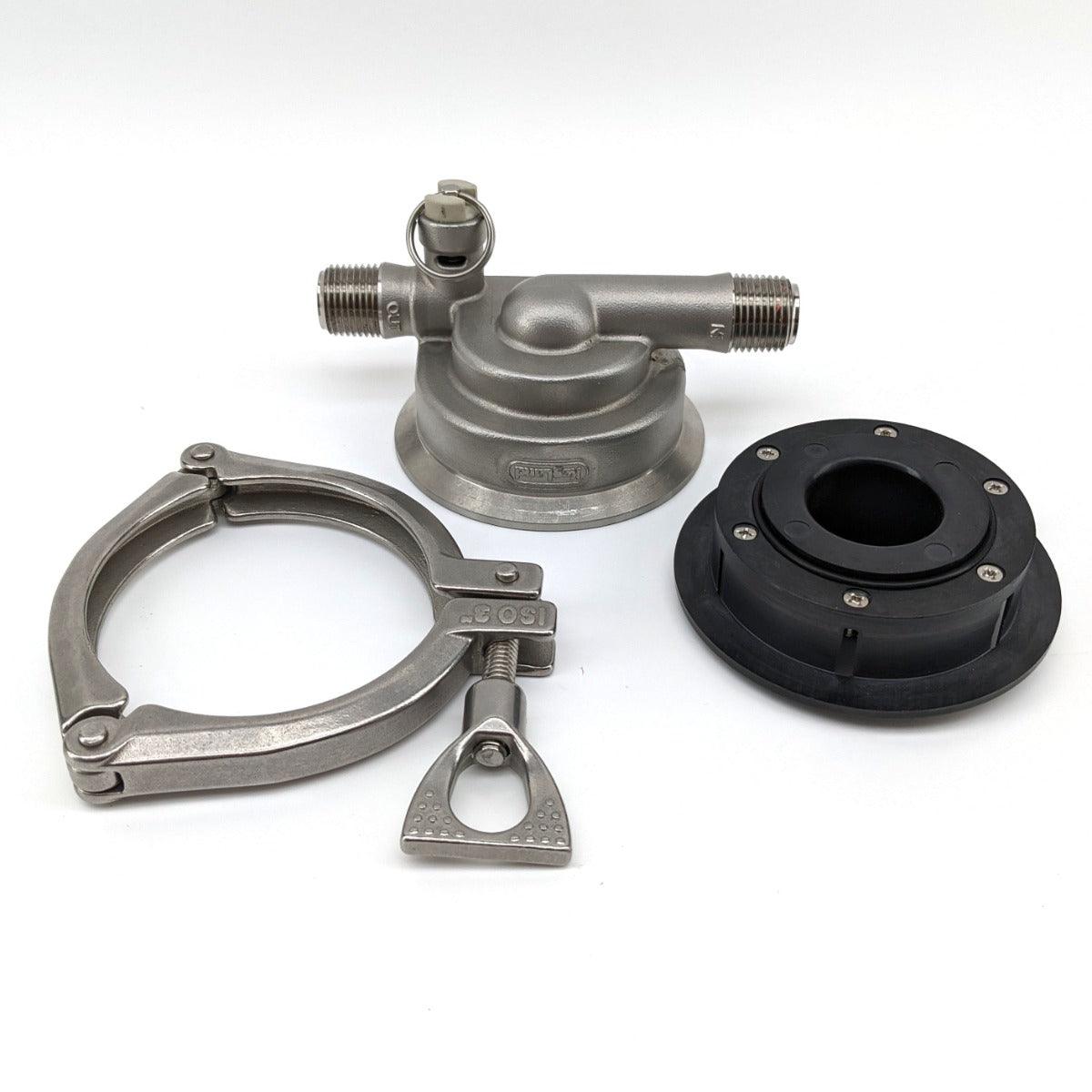 TC Breakdown - 3 Inch Tri-Clover - Conversion Kit for 25w Pump (included SS Pump Head, Impeller Housing and Screw set) (motor not included) - KegLand