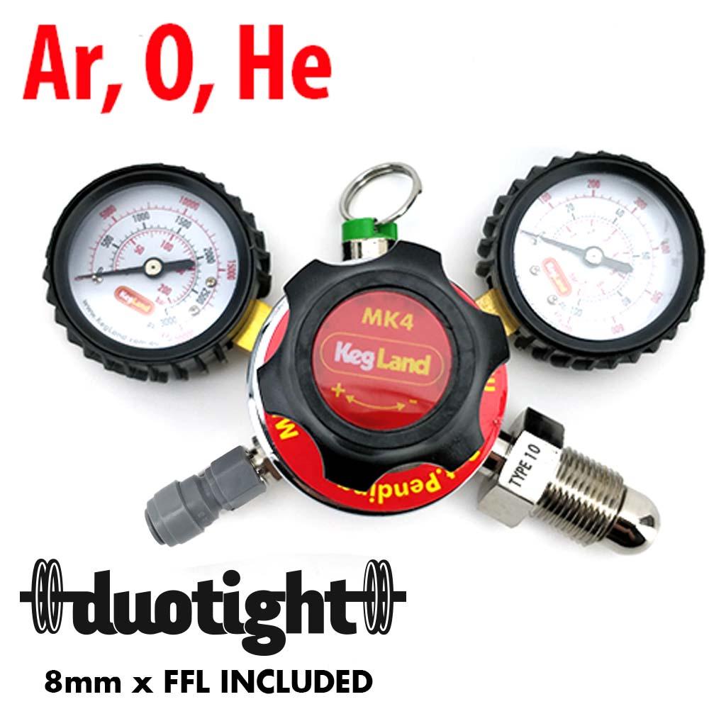 Type 10 - MK4 Regulator O2, Ar, He (6.5bar PRV & 100psi Gauge) - KegLand