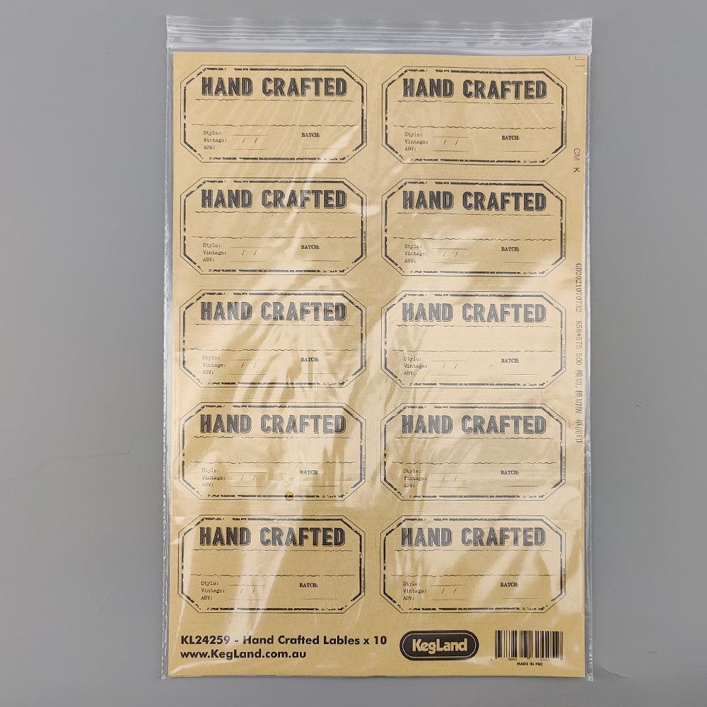Vintage Craft Labels - A4 Sheet 2x5 - KegLand