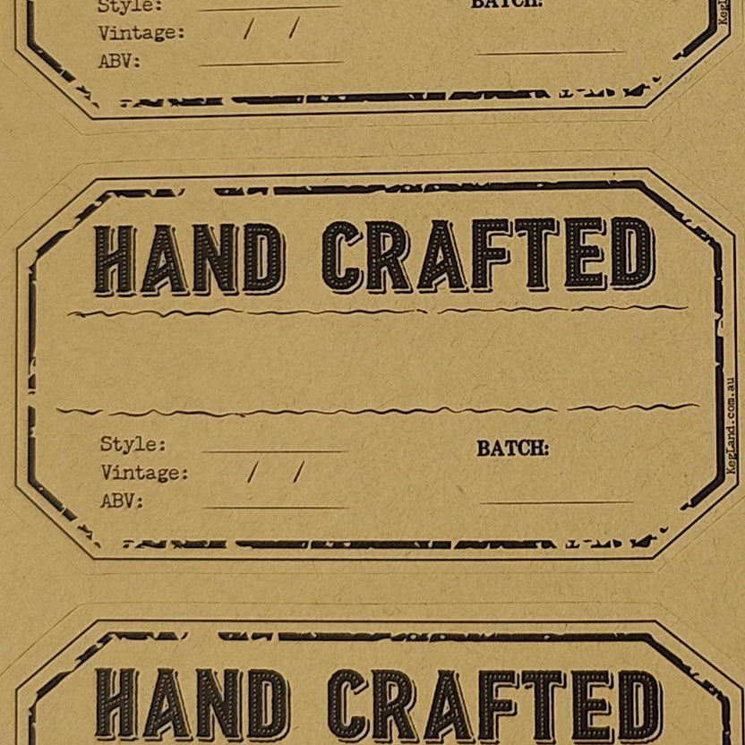 Sample Craft Labels Vintage Craft Labels - A4 Sheet 2x5 – Kegland EU